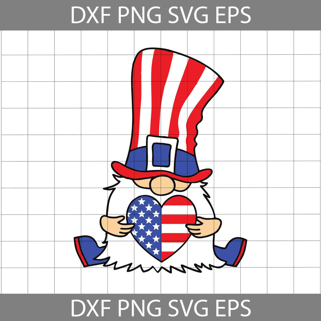 4th of July Gnome, 4th of July Svg, American Flag Svg, Independence day svg, Bundle, Cricut File, Clipart, svg, png, eps, dxf