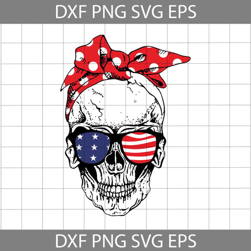 Skull 4th Of July Svg, Skull Mom Svg, Skull America Flag Svg, 4th Of July Svg, Independence Day Svg, cricut file, clipart, svg, png, eps, dxf