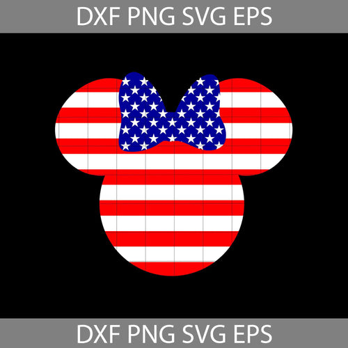 Disney Minnie Mouse Stars and Stripes svg, American flag svg, 4th of july svg, Independence day svg, cricut file, clipart, svg, png, eps, dxf