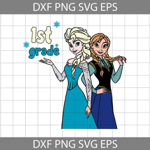 1st Grade Svg, Elsa Svg, Disney princess svg, Back To School Svg, Cricut File, Clipart, Svg, Png, Eps, Dxf