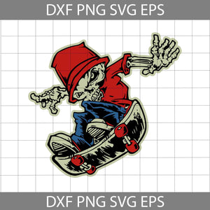 Skeleton Playing Skateboard Svg, Skeleton Svg, cricut file, clipart, svg, png, eps, dxf