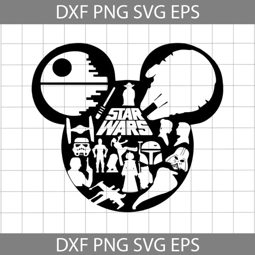 Mickey Mouse Star Wars Svg, Trending Svg, Mickey Mouse Svg, Star Wars Svg, Mickey Svg, Mickey Disney Svg, disney svg, cricut file, clipart, svg, png, eps, dxf