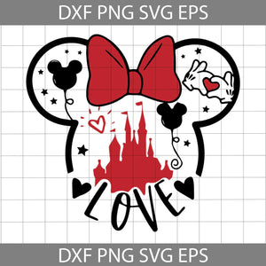 Mickey Head Love SVg, Disney svg, Cricut file, clipart, svg, png, eps, dxf