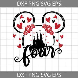 4th Birthday Mickey Mouse Svg, Birthday Svg, Cricut File, Clipart, SVg, Png, Eps, dxf