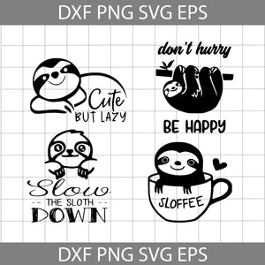 Sloth Svg, Slow Down, Sloffee, Don’t Hurry, be Happy, Cute but Lazy, Slow the Sloth down svg, Sloth Svg, Animal SVg, bundle, cricut file, clipart, svg, png, eps, dxf