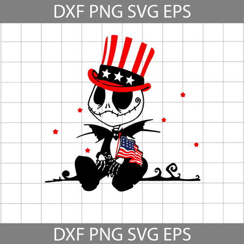 American Nightmare Svg, Baby Jack Skellington America Flag Svg, Jack Skellington svg, 4th Of July svg, Independence Day Svg, cricut file, clipart, svg, png, eps, dxf