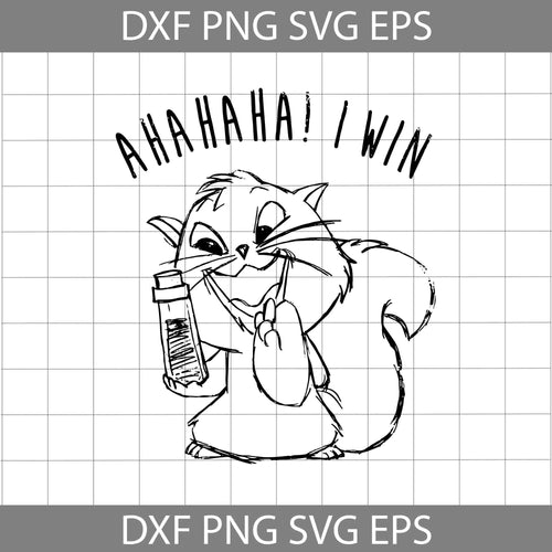 Ahaha I Win svg, Cat Svg, Disney svg, crciut file, clipart, svg, png, eps, dxf