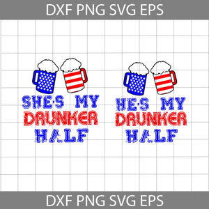 Drunker Half, 4th of July Svg, American Flag Svg, Independence day svg, Bundle, Cricut File, Clipart, svg, png, eps, dxf