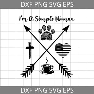 I’m A Simple Woman Dogs Cats Jesus Coffee Heart USA American Flag Blue Line svg, American flag svg, 4th of july svg, Independence day svg, cricut file, clipart, svg, png, eps, dxf