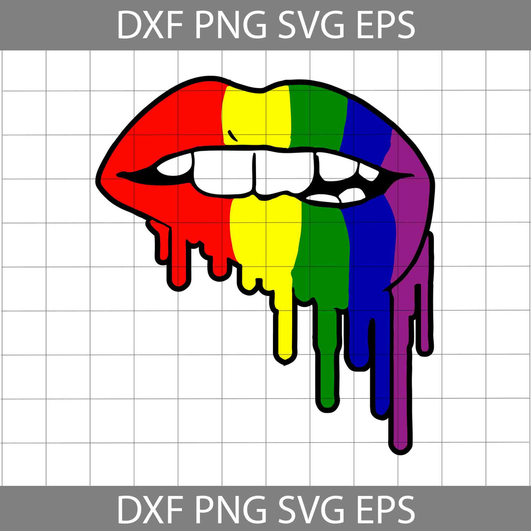 Rainbow Lips Svg, LGBT svg, Gay Pride svg, Lesbian pride svg, Cricut file, clipart, Svg, png, eps, dxf