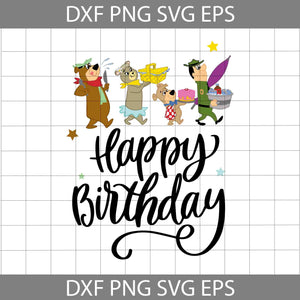 Happy Birthday Svg, Yogi Bear Svg, Birthday Svg, Cricut File, Clipart, Svg, Png, Eps, Dxf