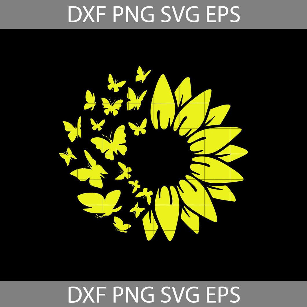 Sunflower Svg, Flower Svg, Distressed Sunflower Svg, Summer svg, cricut file, clipart, svg, png, eps, dxf