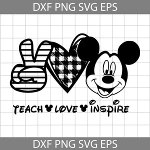 Teach Love Inspire Svg, Back To Schoolsvg, cricut file, clipart, svg, png, eps, dxf