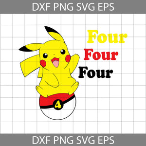 4th Pikachu Birthday svg, Pokemon Birthday Svg, Birthday svg, Cricut File, Clipart, Svg, Png, Eps, Dxf