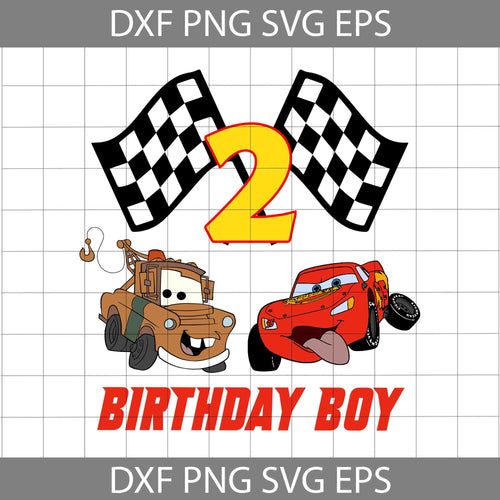 2nd Birthday svg, Birthday Disney Car Svg, Birthday Boy Svg, Birthday Svg, Cricut File, Clipart, Svg, Png, Eps, Dxf