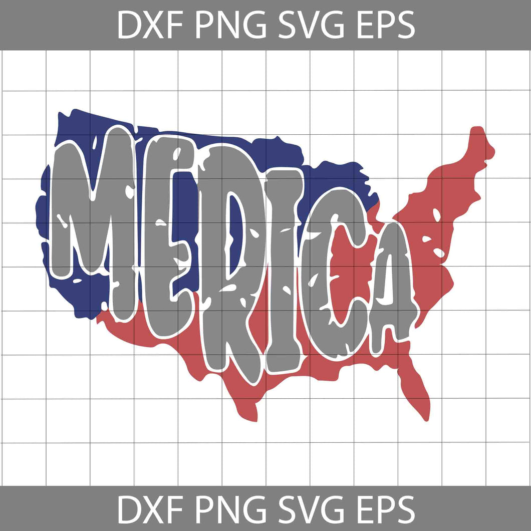 Merica svg, Map Svg, 4th of July Svg, American Flag Svg, Independence day svg, Cricut File, Clipart, svg, png, eps, dxf