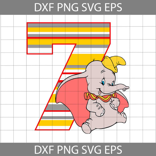 7th Birthday Dumbo svg, Disney Birthday Svg, Birthday boy svg, Birthday Svg, Cricut File, Clipart, Svg, Png, Eps, Dxf