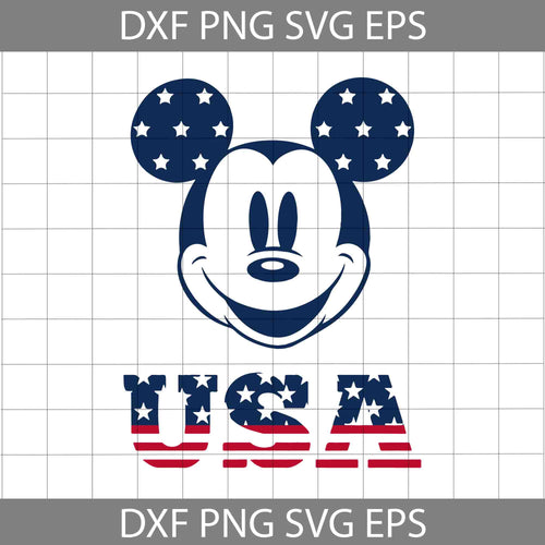 Mickey Mouse Head USA Flag svg, 4th Of July Svg, Independence Day Svg, cricut file, clipart, svg, png, eps, dxf