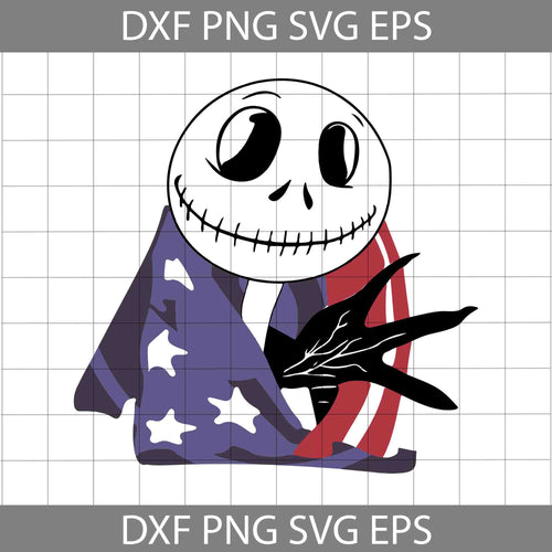 Jack Skellington America svg, America svg, 4th of July Svg, cricut file, clipart, svg, png, eps, dxf