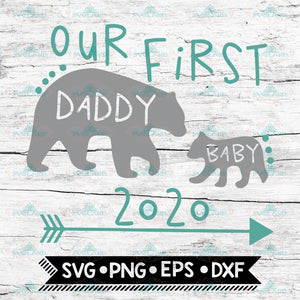 Our first Father's Day together SVG father's day svg Pint half pint print cut file Cricut Silhouette instant Download vector SVG png eps dxf
